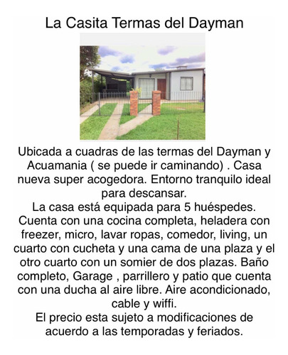 Imagen 7 de 8 de Casa Termas Dayman Acuamania Salto