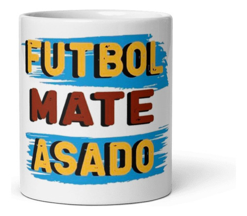 Futbol Mate Asado Taza Ceramica
