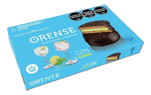 6 Alfajores Mousse Limon Gin Chocolate Orense Premium