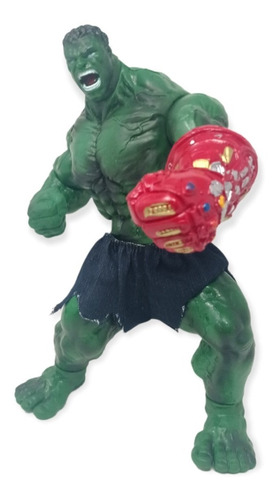 Hulk Con Guante De Thanos Juguete Figura 34cm.