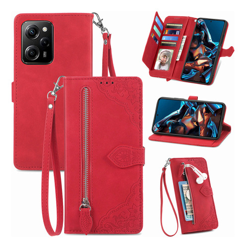 Funda Bandolera Con Ranura For Tarjetas Con Cremallera Para