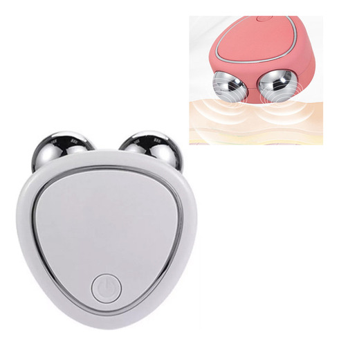 Masajeador Facial De Doble Rodillo Con Microcorriente Usb