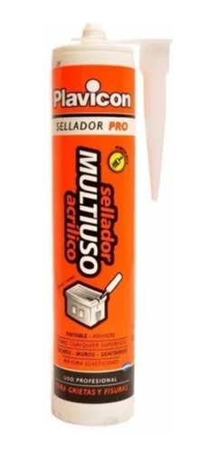 Sellador Acrílico Multiuso Plavicon Grietas Fisuras 450 G Mm