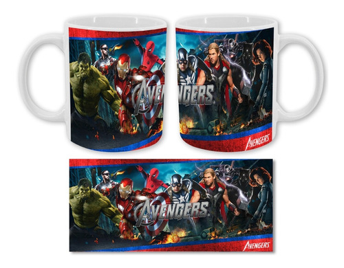 Mug Pocillo Taza Avengers Superheroes Personalizada