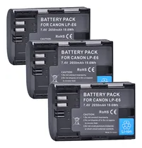 Comprar 3x Bai.teria Lp-e6 P Canon Lp-e6n Eos 60d 5d Mk 70d 80d