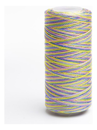 Caja 6 Pzs Hilo Crochet Nylon Sedificado Selanusa Color Amarillo/morado