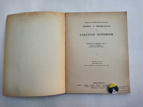 Libro: Calculo Superior Spiegel 108l1 (Usado)