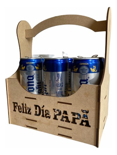 Caja Sixpack Lata Botella Cerveza Regalo Día Del Padre Papá