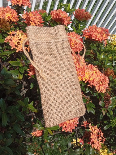 Bolsas / Saquitos En Yute Para Bautizo (6cmx8cm)