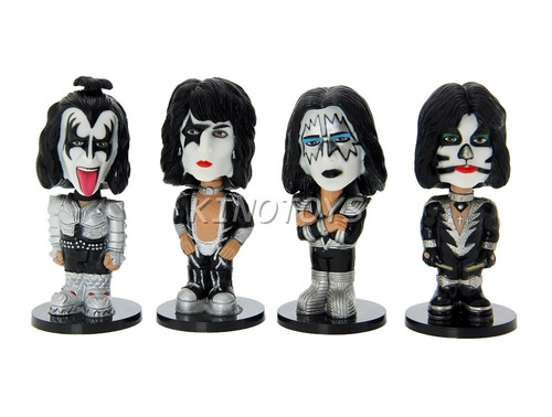 Kit Banda Kiss 04 Figuras Funko Mini Wacky Wobbler Fu-2857