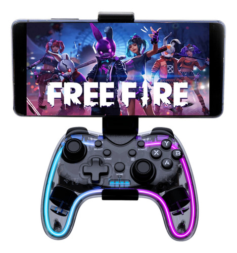 Gamepad Inalámbrico Bluetooth Multiplataformas Deluxe Rgb