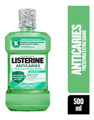 Listerine Enjuague Bucal Anticaries Zero 500 Ml