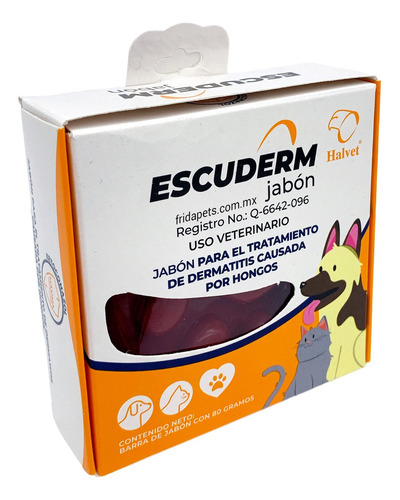 3 Jabones Dermatitis Escuderm 80g Piel Sana Perros Y Gatos