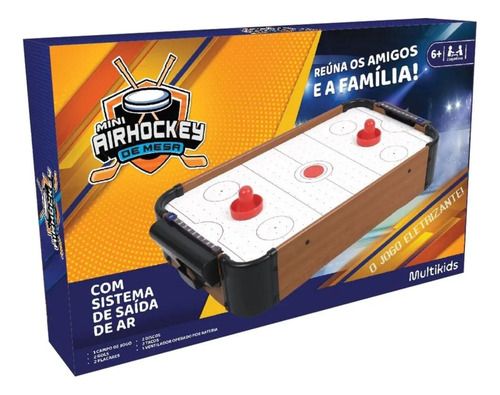 Jogo Para Crianças Mini Air Hockey Á Partir De 3 Anos