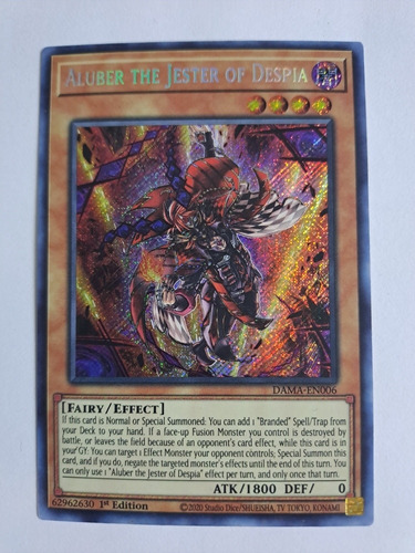 Aluber The Jester Of Despia Dama-en006 1st Edition Yugioh