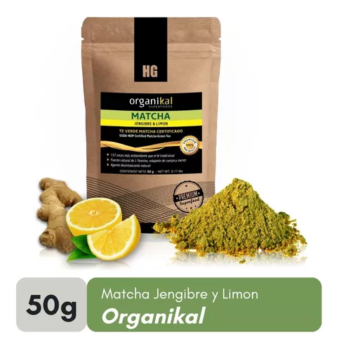 comprar Matcha Jengibre Y Limón Organikal Superfoods Hgl 50g