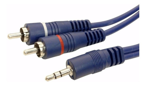 Cable 2 Rca 1 Miniplug Stereo 3.5mm Para Pc Notebook Mp4