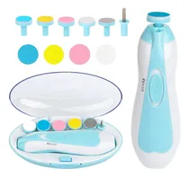 Comprar Lima De Uñas Bebé Cortaúñas Para Bebe Eléctrico Con Luz Led, Lima De Uñas Bebe 6 Cabeza Molienda Color Azul