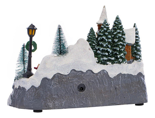 Christmas Snow House Winter Village Scene Cabina De