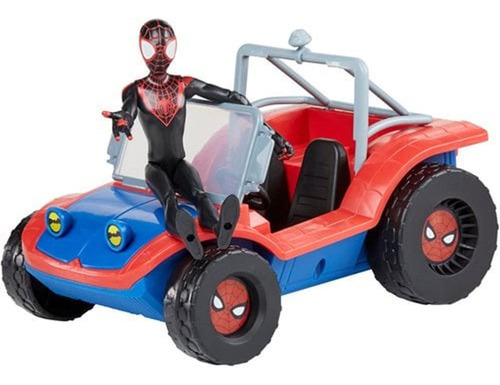 Marvel Spider Man: Spider Mobile Y Miles Morales Figura 6 Pu