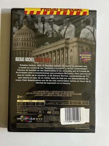 Buenas Noches Y Buena Suerte. George Clooney Película En Dvd