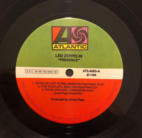 Lp Led Zeppelin Presence - C/encarte (excelente) (Usado)