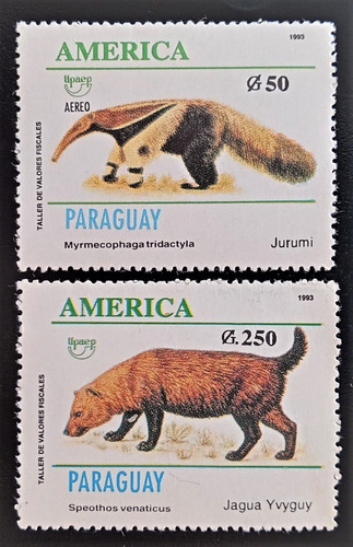 Paraguay Fauna, Serie Sc 2459-2460 Peligro 1993 Mint L16984