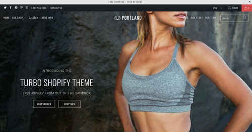 Imagem 1 de 2 de Tema Turbo 6.0.1 Sandbox Shopify (última Versão)