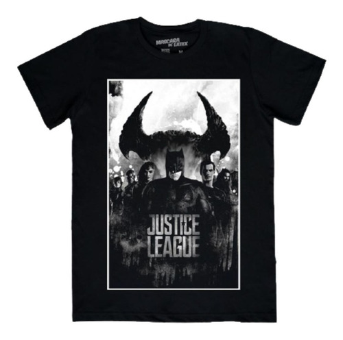 Playera Justice League Póster Mascara De Latex