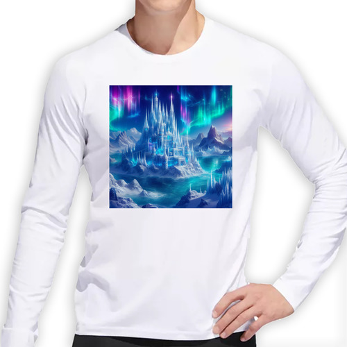 Remera Hombre Ml Castillos De Cristal Aurora Boreal Ice