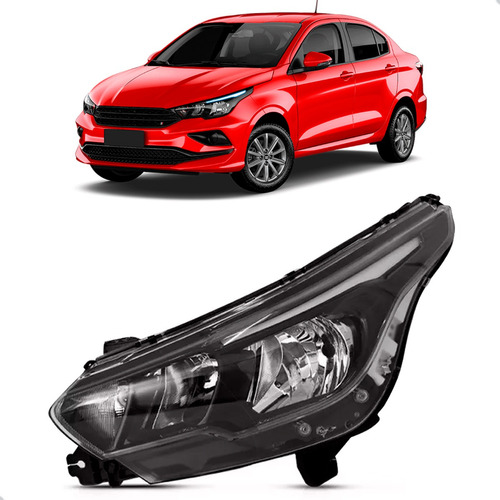 Farol Para Fiat Cronos 2017 A 2022 Manual Sem Led