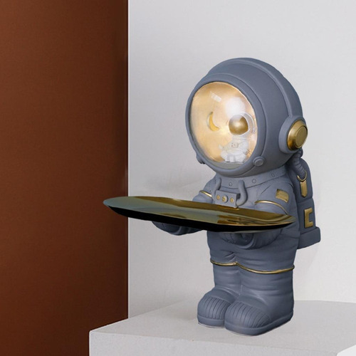 Escultura De Resina Estatua De Astronauta 21,5 X 18 X 17 Cm