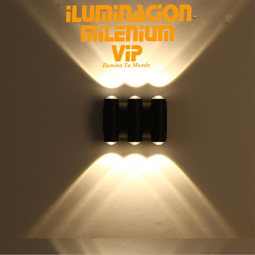 Aplique Led 6w Luz Calida Exterior Ac85/265v Decorativo P7