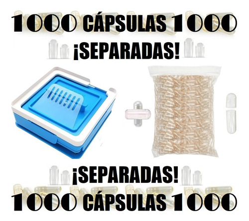 Encapsuladora Manual 100 Agujeros #1 + 1000 Cápsulas Vacías