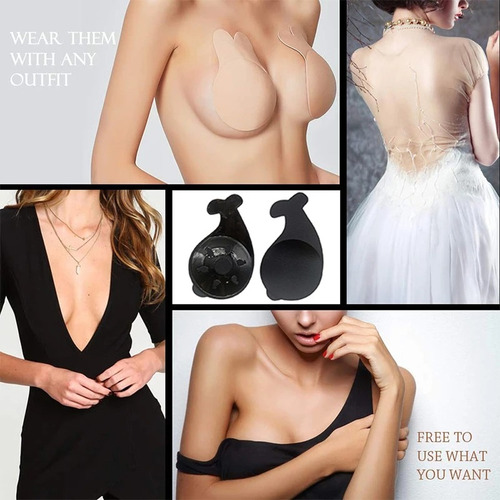 Imagen 8 de 9 de Brasier Levanta Mamas Invisibles Adhesivos Reutilizables Up