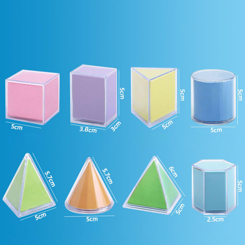8 Pçs Forma 3d Brinquedos Geométricos Material De