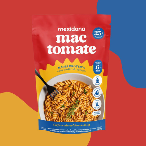 Mac Tomate Massa Proteica Com Molho De Tomate Mexidona 100g