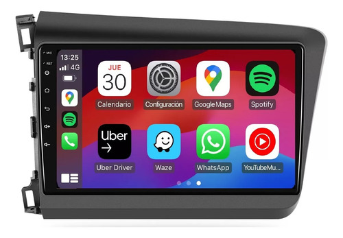 Stereo Android 13 Pantalla 9 Civic 2012-2015 4+64 Carplay Original