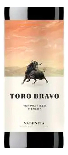 Pack De 4 Vino Tinto Toro Bravo Tempranillo Merlot 750 Ml