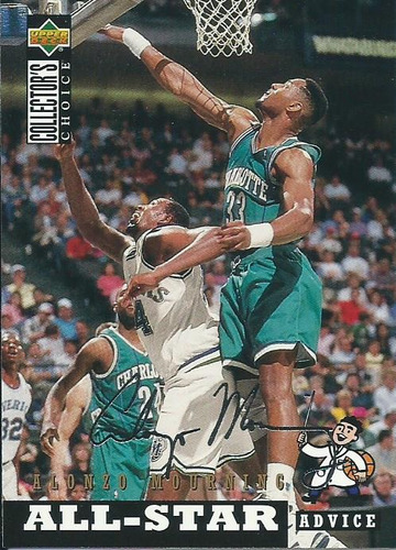 Barajita Alonzo Mourning Firma Plata Upper Deck 1994 #194