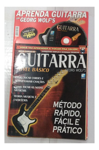 Kit Com 2 Revistas Aulas De Guitarra Com Dvd