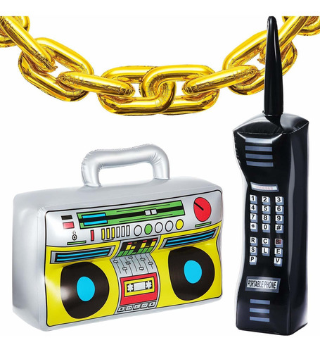 22 Pieces Inflatable Radio Boombox Inflatable Mobile Phone A