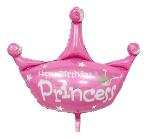 2 Pzas Globos Corona Princesa Principe Happy Birthday