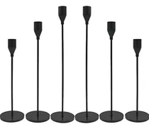 Comprar Juego De 6 Portavelas Negro Mate, Juego De 6