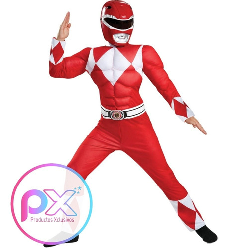 Power Ranger Rojo Disfraz Talla 10-12 Disfraces Americanos