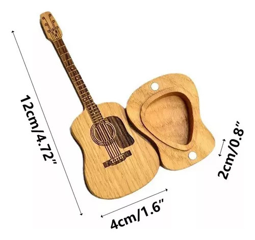 Picker De Guitarra De Madera + PĂșa De Guitarra