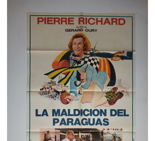 Afiche Cine La Maldicion Del Paraguas Pierre Richard Comedia