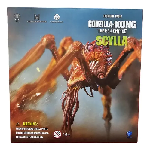 特撮 Hiya Toys Godzilla x Kong Scylla Boneco King Kong Hiya Toys Godzilla Scylla New Império