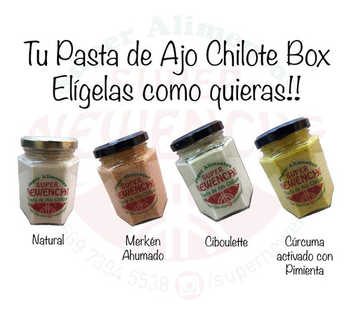 Pasta De Ajo Chilote Box Variedades / Caja 9 Unidades