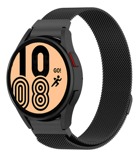 Pulseira Redge De Aço Inoxidável Para Galaxy Watch4 44mm Cor Preto